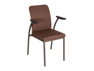 Židle s ocelovou konstrukcí a područkami