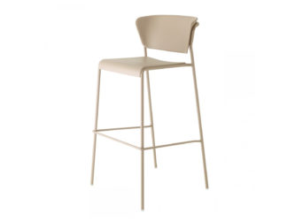 Barová židle s kovovou konstrukcí