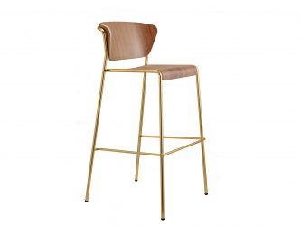 Barová židle s kovovou konstrukcí