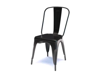 černá kovová židle