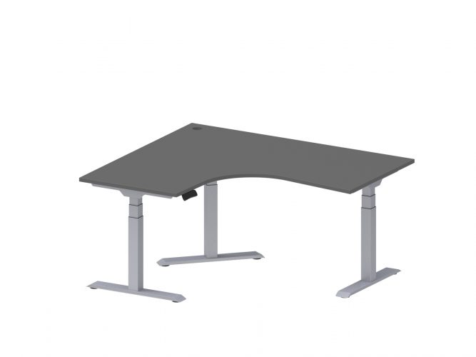 Elektrický stůl, tvar-L, levý, 160 x 140 cm