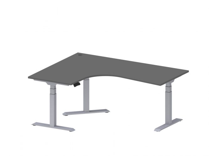 Elektrický stůl, tvar-L, levý, 180 x 140 cm