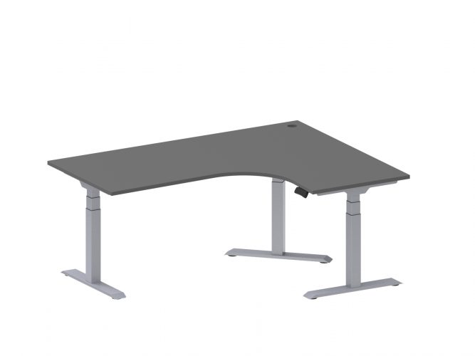 Elektrický stůl, tvar-L, pravý, 180 x 140 cm