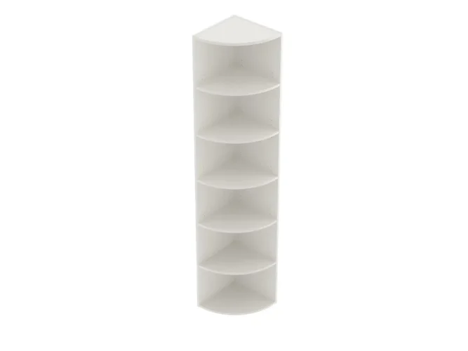 šířka 40 cm, 5 polic, výška na 6 pořadačů, rohová, otevřená