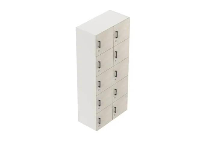 šířka 80 cm, výška na 5 pořadačů, 10 dvířek