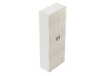 Šatní skříň s věšákem a 2x policí, šířka 800 mm, výška na 6 pořadačů