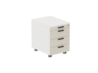 3+1 zásuvek, s krycí deskou, na kolečkách