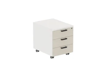 3 zásuvky, s krycí deskou, na kolečkách
