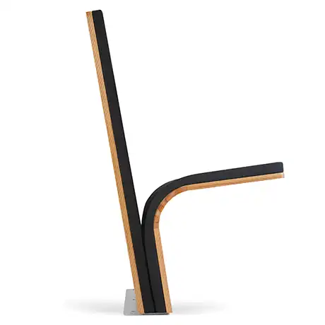 Uchycení k podlaze, pohodlný čalouněný sedák a opěradlo