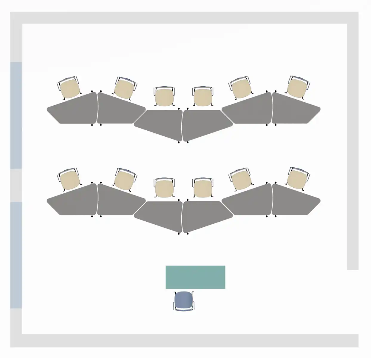 židle s ocelovou konstrukcí