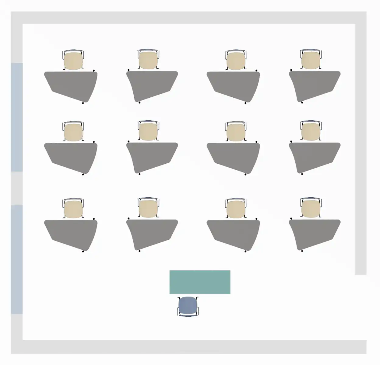 židle s ocelovou konstrukcí