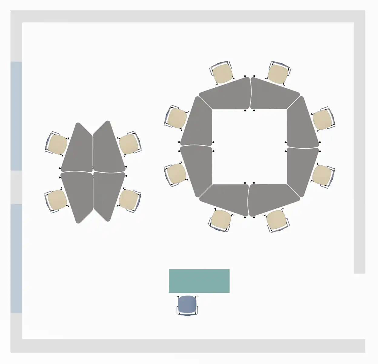 židle s ocelovou konstrukcí