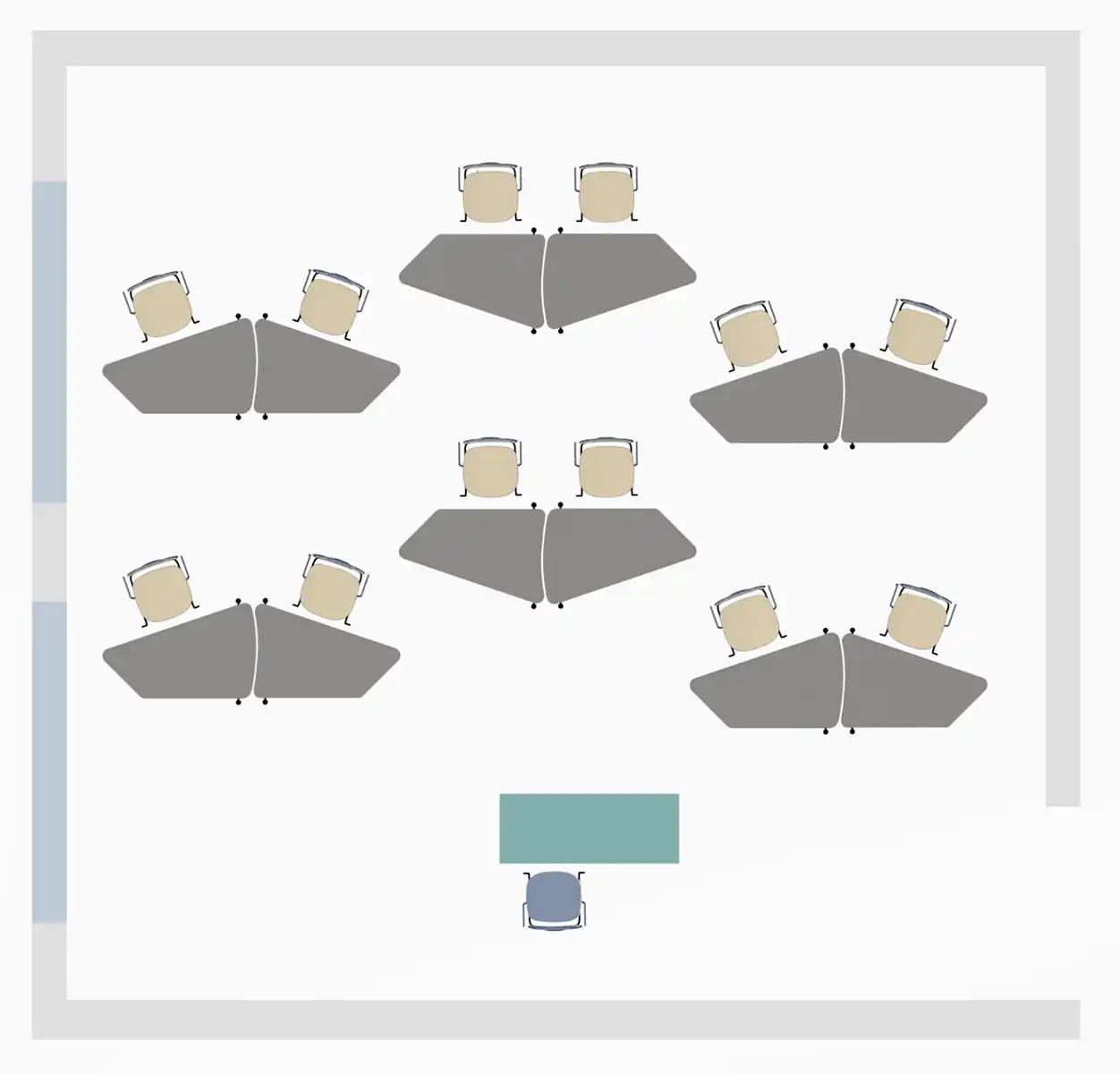 židle s ocelovou konstrukcí