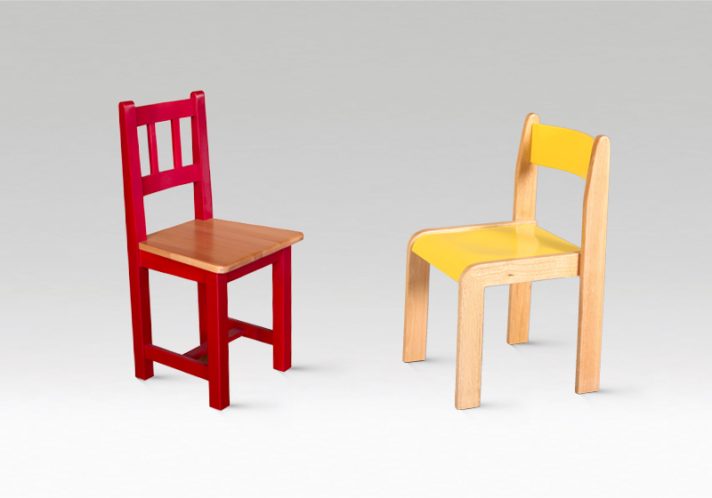 Dřevěné židličky