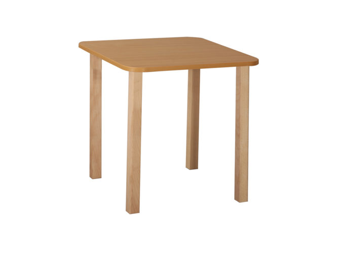 Pohádkový čtvercový stůl s dřevěnou konstrukcí