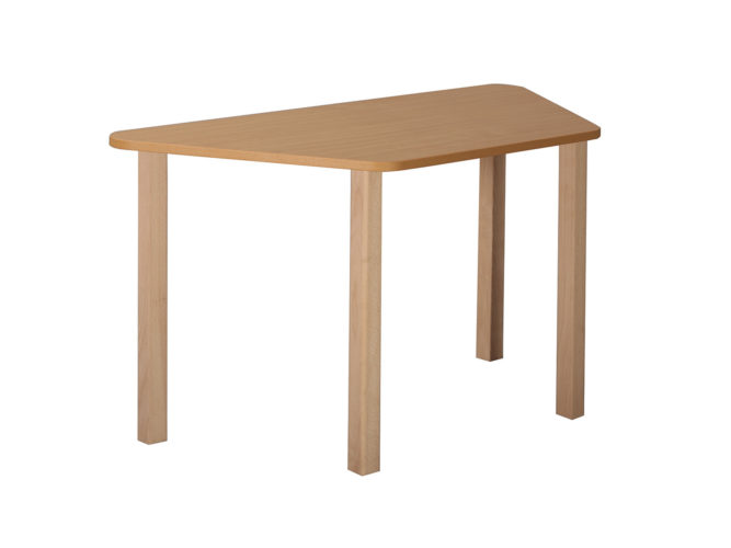 Pohádkový lichoběžníkový stůl s dřevěnou konstrukcí