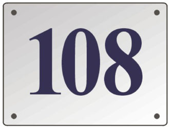 Pozinkovaná lakovaná tabulka s číslem domu