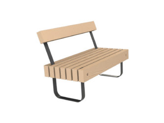 SimpliCity dvoumístná lavička s opěradlem