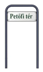 Popis názvu ulice na ohýbané konstrukci