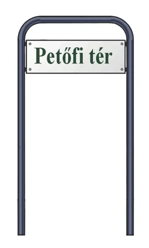 Popis názvu ulice na ohýbané konstrukci