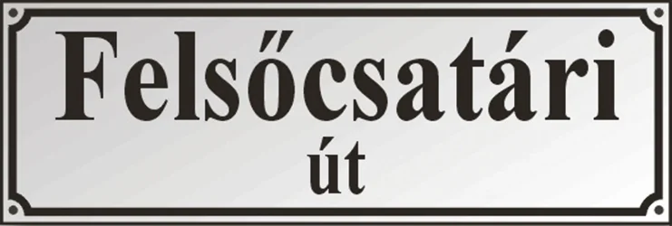 Smaltovaná tabule s názvem ulice