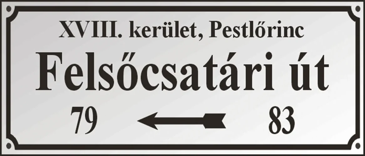 Smaltovaná tabule s názvem ulice
