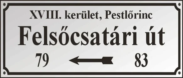 Smaltovaná tabule s názvem ulice