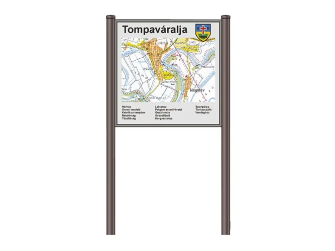Jednoduchá informační tabule s mapou