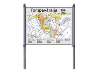 Střední informační tabule s mapou