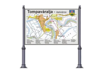 Velká informační tabule s mapou
