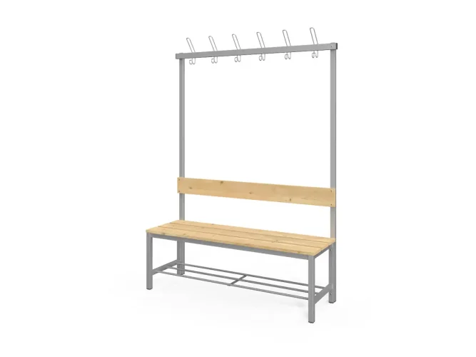 s háčky, s opěradlem, 120 cm