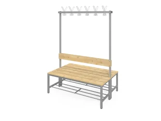 s háčky, s opěradlem, 120 cm