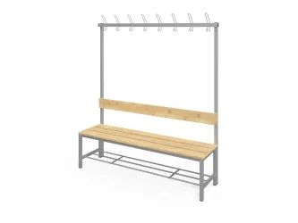 s háčky, s opěradlem, 150 cm