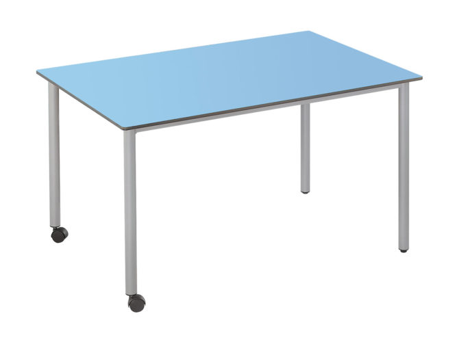 120 × 73 cm obdélníkový stůl, na kolečkách
