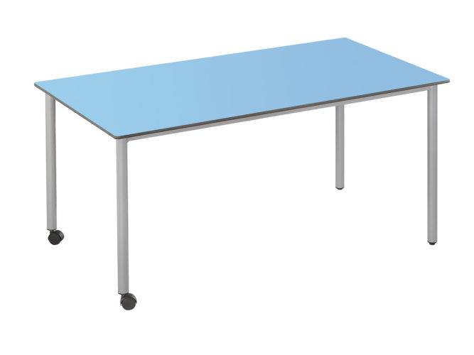 160 × 73 cm obdélníkový stůl, na kolečkách