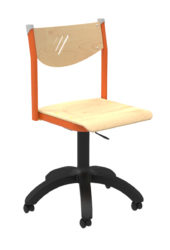 učitelská židle s plynovým pístem, překližka