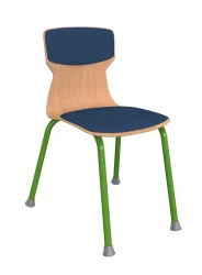 čalouněné opěradlo a sedák, stohovatelná