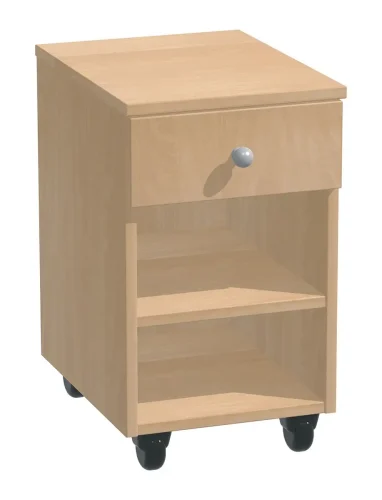 noční stolek na kolečkách